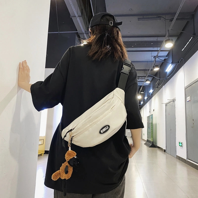 Unisex Vacation Sports Solid Color Nylon Waist Bags