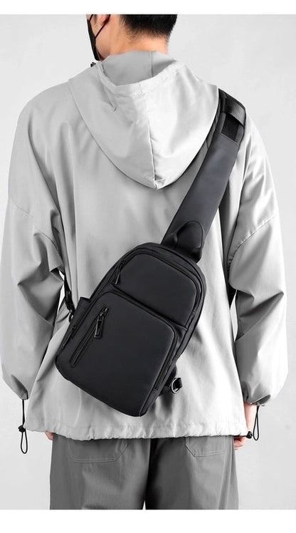 Men's Streetwear Solid Color Polyester Waterproof Waist Bags