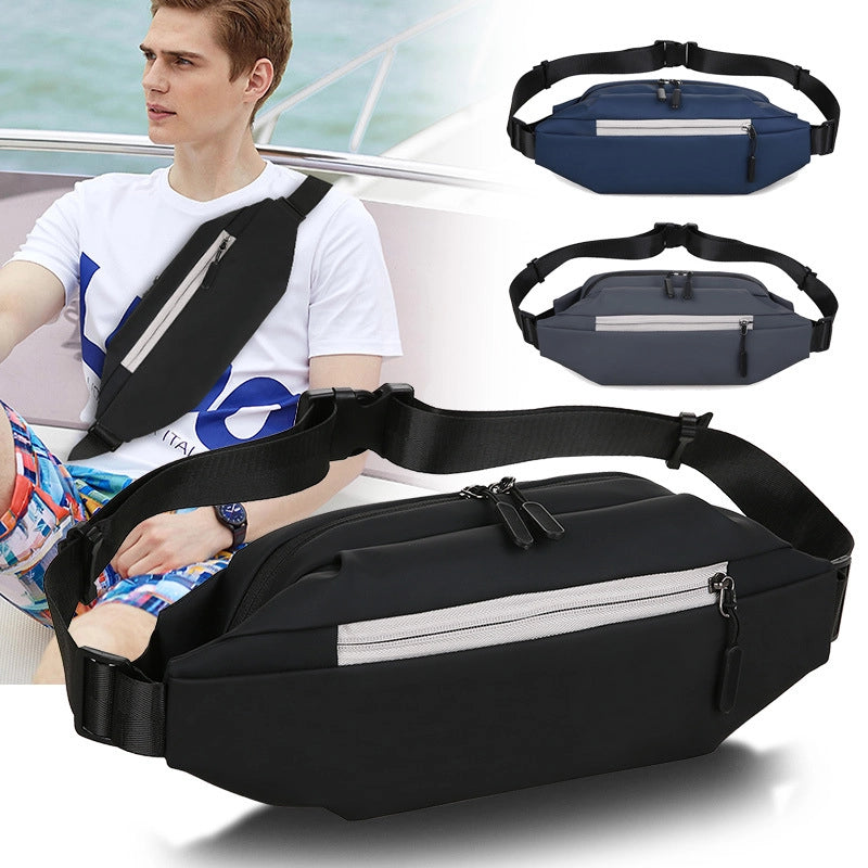 Men's Streetwear Solid Color Oxford Cloth Anti-theft Waist Bags