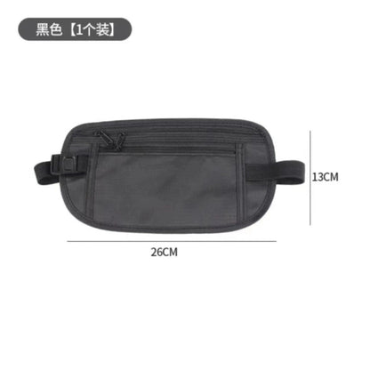 Unisex Solid Color Polyester Zipper Fanny Pack