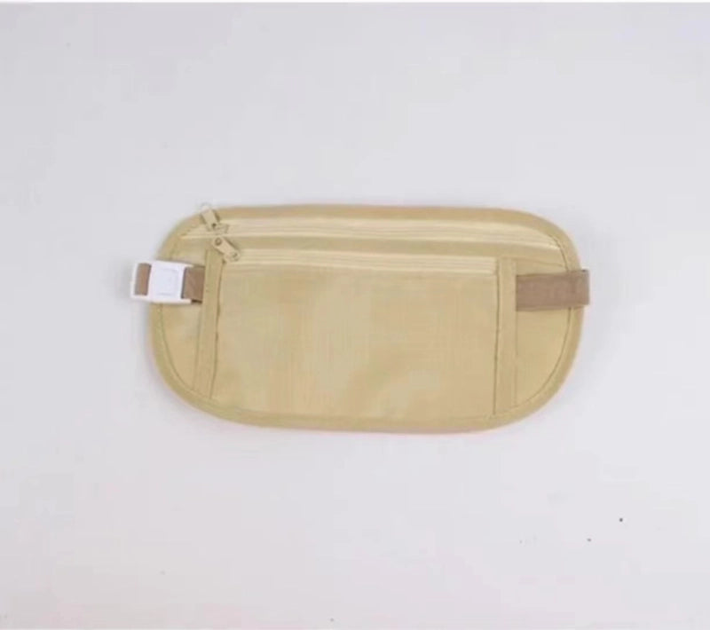 Unisex Solid Color Polyester Zipper Fanny Pack