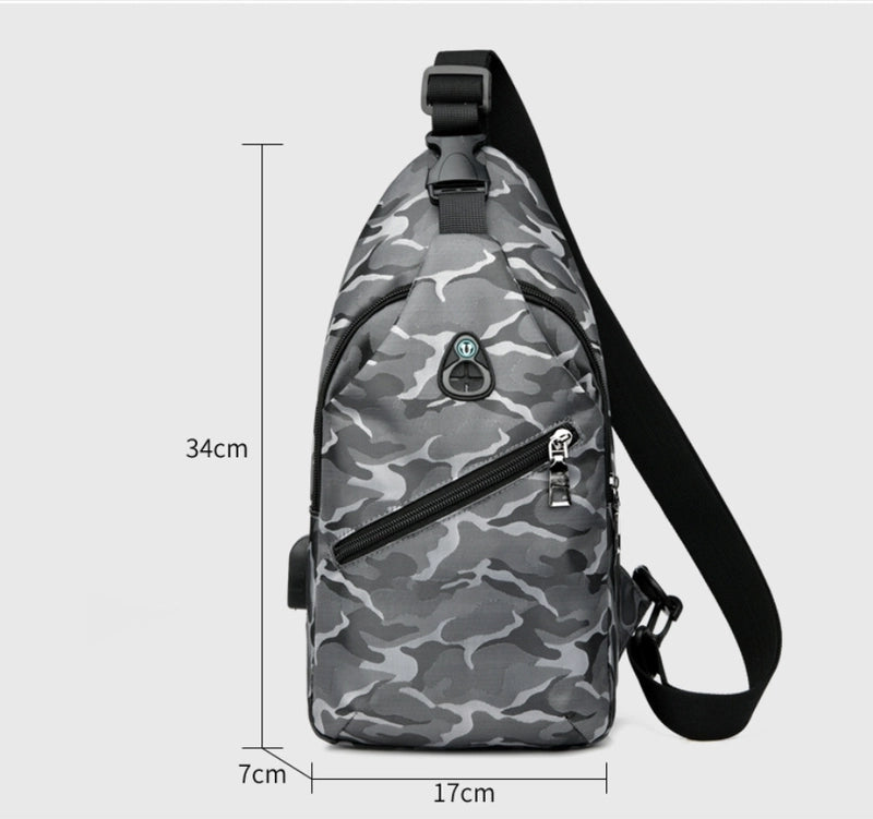 New Fashion Men's Shoulder Messenger Bag Shoulder Bag Korean Leisure Chest Bag Men's Bag