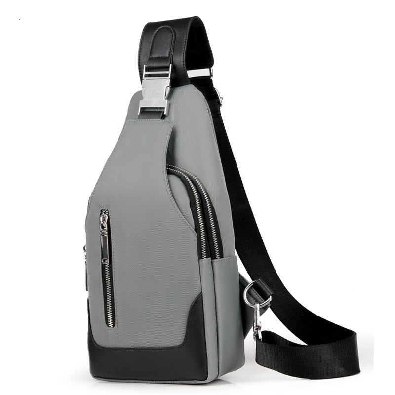 Men's Medium Oxford Cloth Solid Color Streetwear Square Lock Clasp Fanny Pack