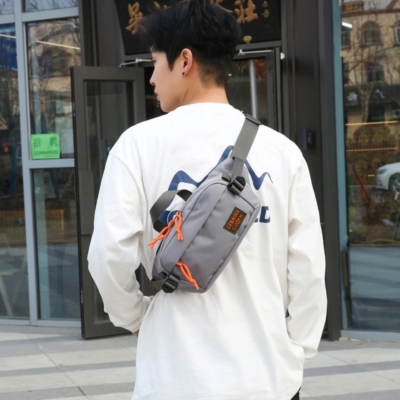 Unisex Solid Color Oxford Cloth Sewing Thread Zipper Fanny Pack