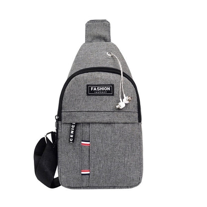Men's Sports Solid Color Canvas Waist Bags