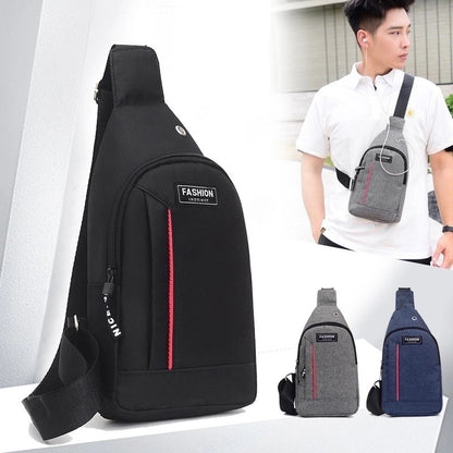 Men's Sports Solid Color Canvas Waist Bags