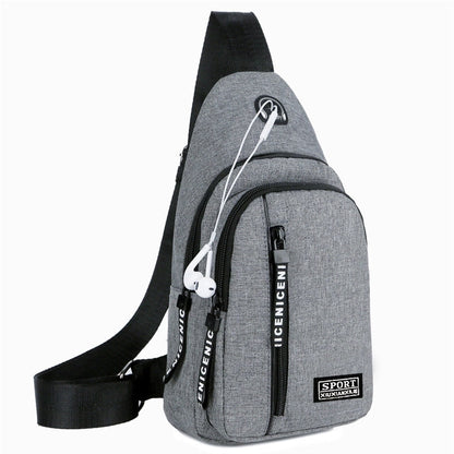 Men's Basic Letter Solid Color Polyester Waterproof Waist Bags