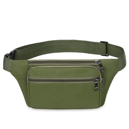 Men's Classic Style Solid Color Oxford Cloth Waist Bags