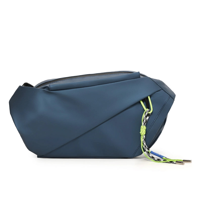 Men's Solid Color Water Repellent Sewing Thread Zipper Fanny Pack