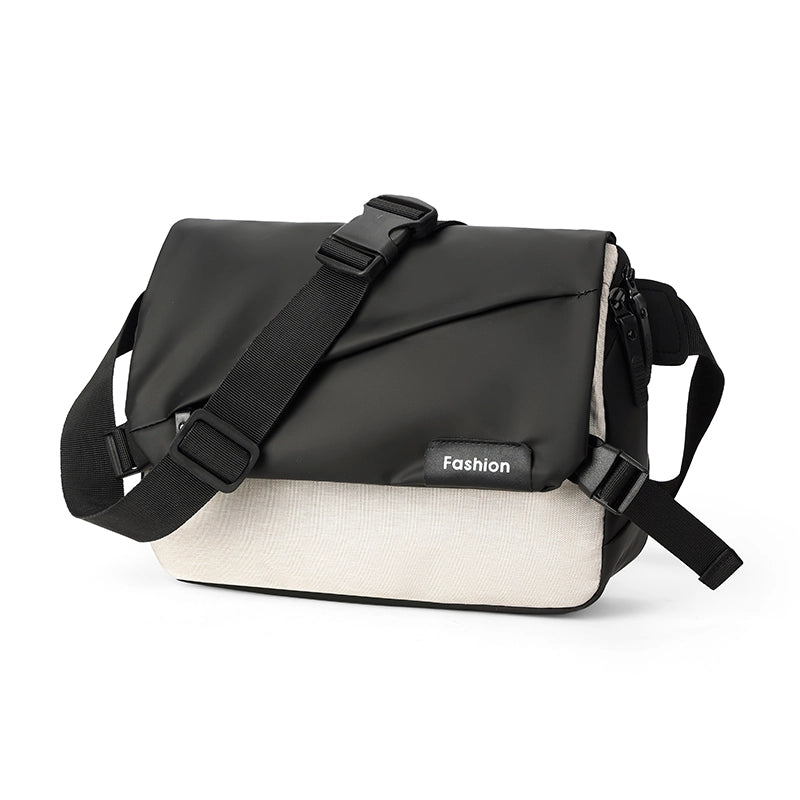 Men's Solid Color Oxford Cloth Sewing Thread Zipper Fanny Pack Hiking Backpack