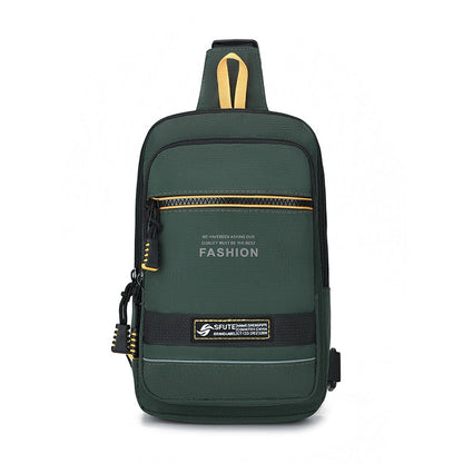 Men's Solid Color High Quality Fabric Sewing Thread Zipper Fanny Pack