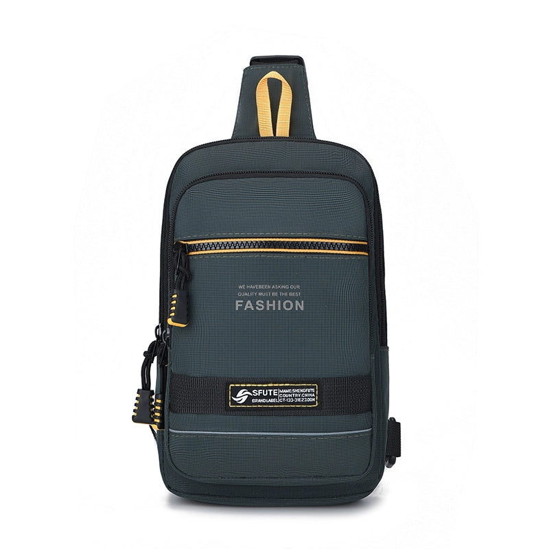 Men's Solid Color High Quality Fabric Sewing Thread Zipper Fanny Pack