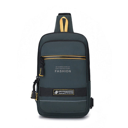 Men's Solid Color High Quality Fabric Sewing Thread Zipper Fanny Pack