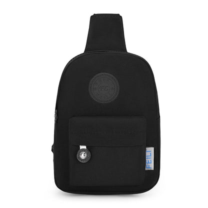 Unisex Solid Color Nylon Sewing Thread Zipper Fanny Pack