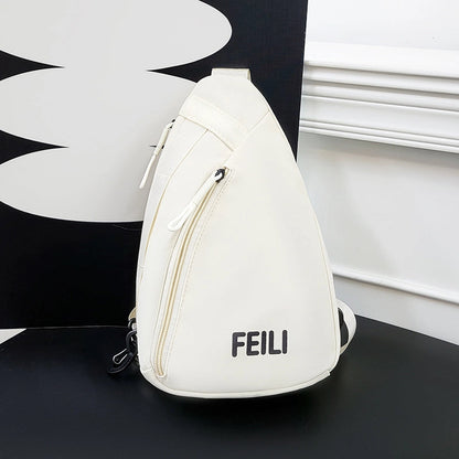 Unisex Solid Color Nylon Sewing Thread Zipper Fanny Pack