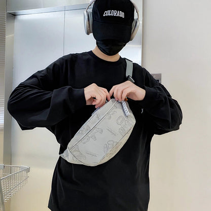 Unisex Little Bear Nylon Zipper Fanny Pack
