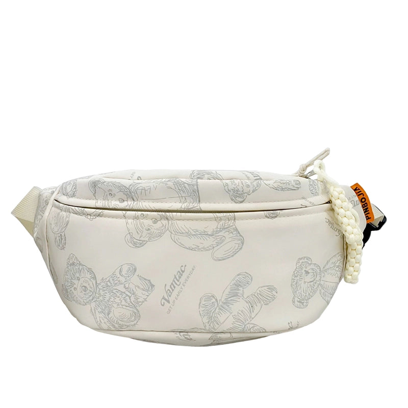 Unisex Little Bear Nylon Zipper Fanny Pack