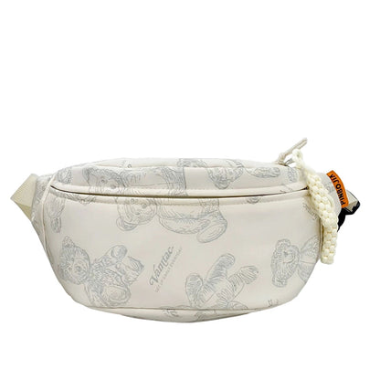 Unisex Little Bear Nylon Zipper Fanny Pack