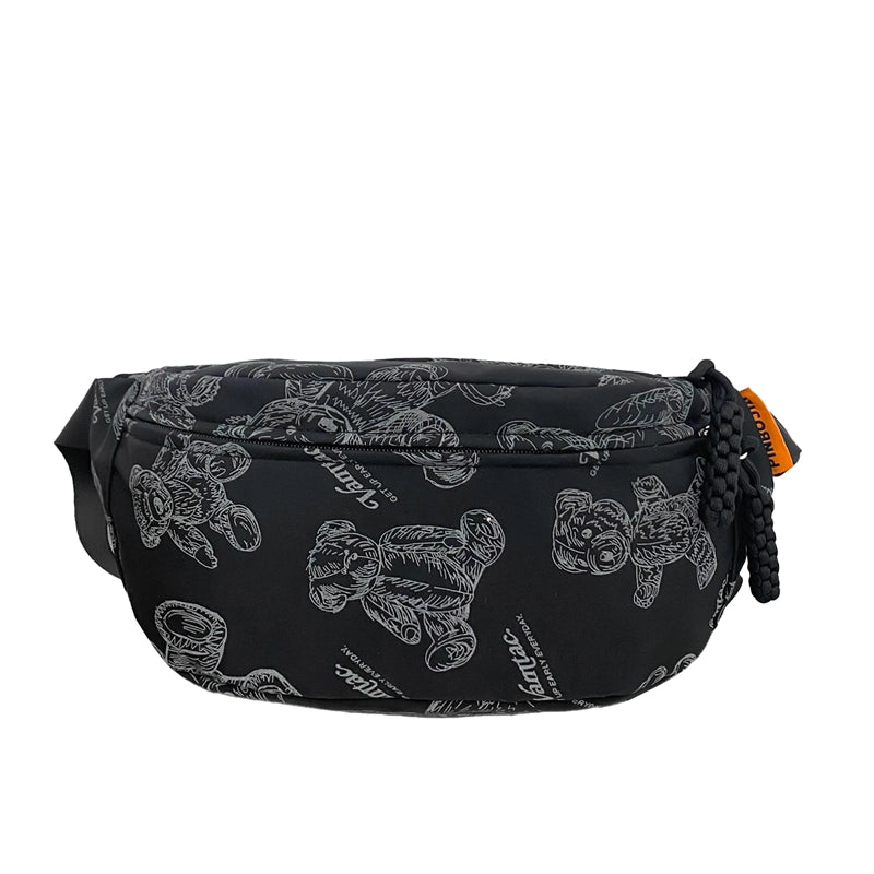 Unisex Little Bear Nylon Zipper Fanny Pack