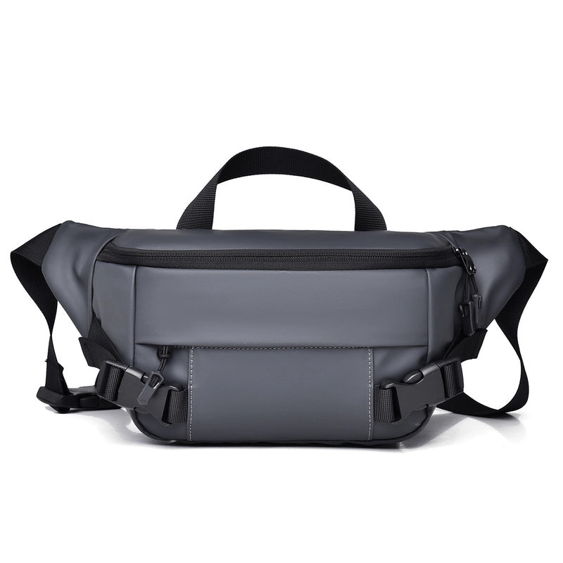Men's Solid Color Oxford Cloth Zipper Fanny Pack