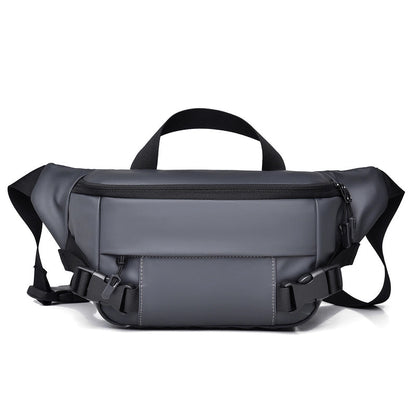 Men's Solid Color Oxford Cloth Zipper Fanny Pack