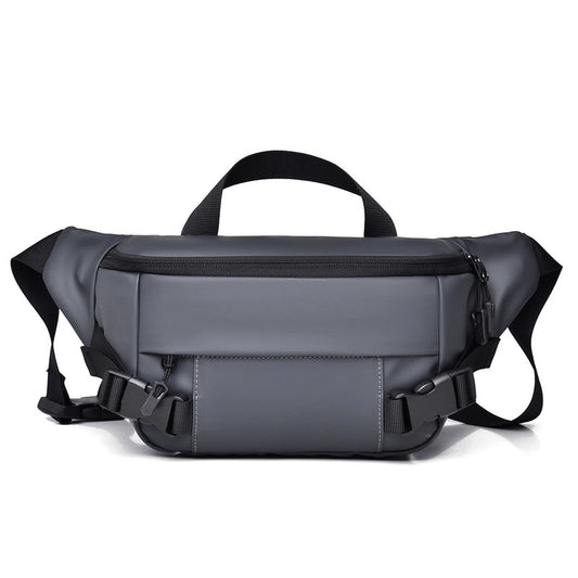 Men's Solid Color Oxford Cloth Zipper Fanny Pack