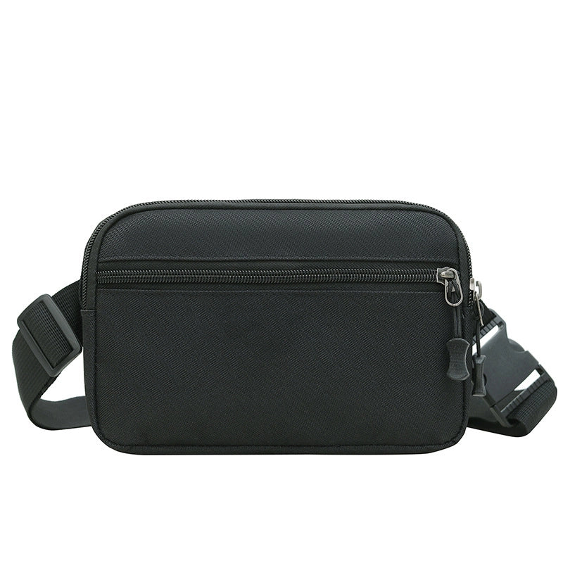 Men's Nylon Solid Color Camouflage Classic Style Square Zipper Fanny Pack