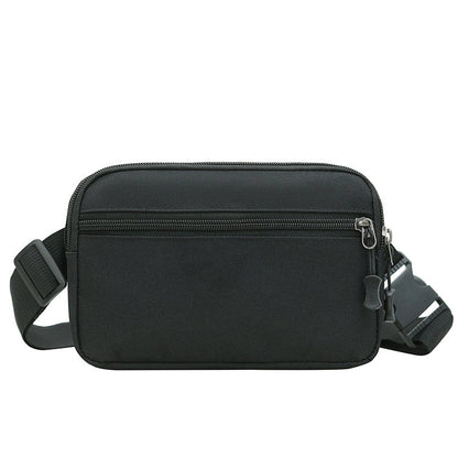 Men's Nylon Solid Color Camouflage Classic Style Square Zipper Fanny Pack