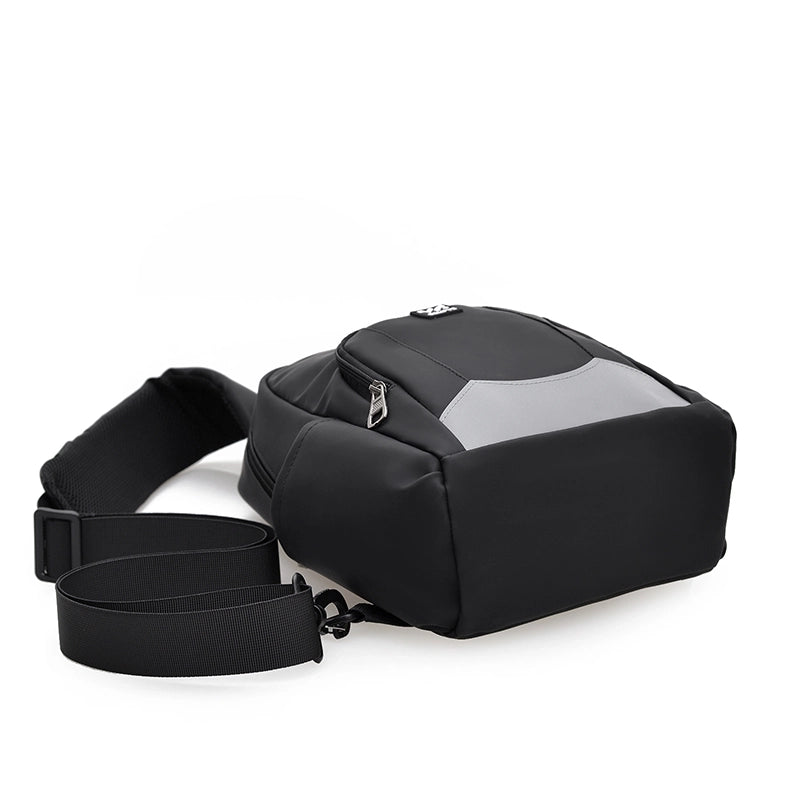 Unisex Solid Color Nylon Zipper Fanny Pack