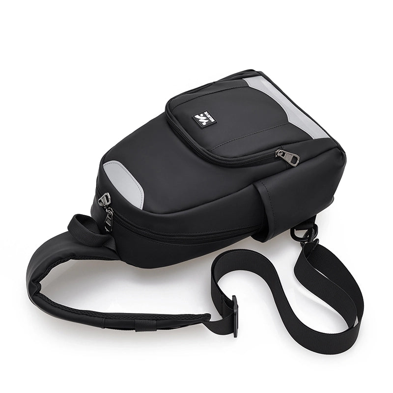 Unisex Solid Color Nylon Zipper Fanny Pack