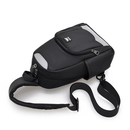 Unisex Solid Color Nylon Zipper Fanny Pack