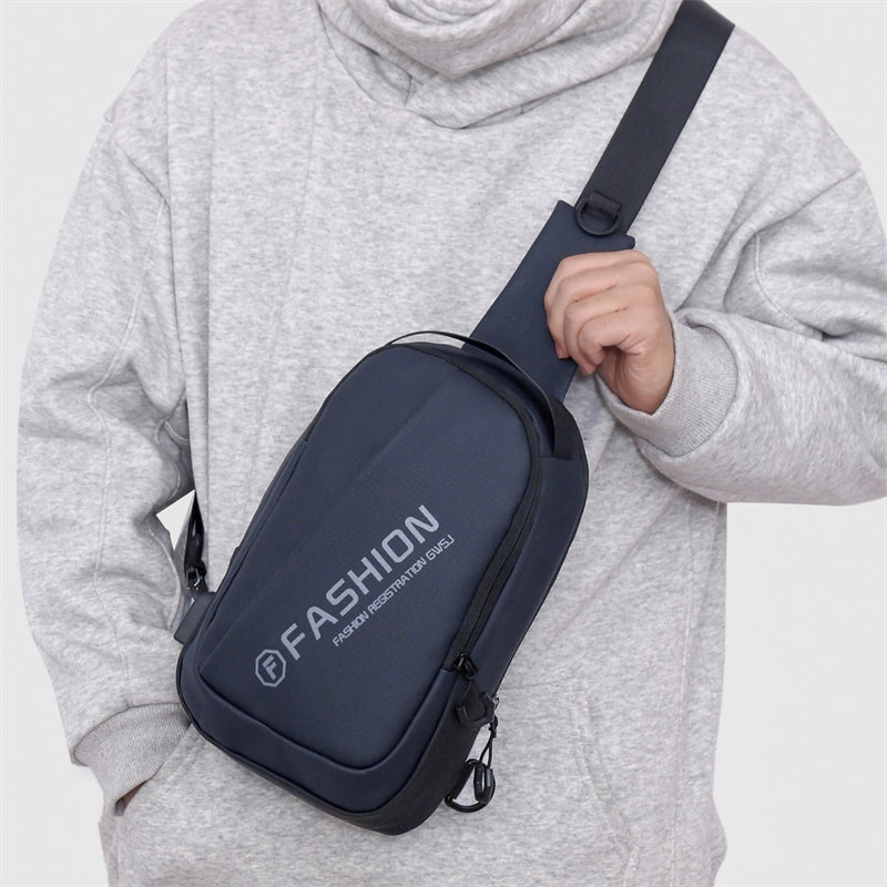 Women's Men's Solid Color Nylon Zipper Fanny Pack