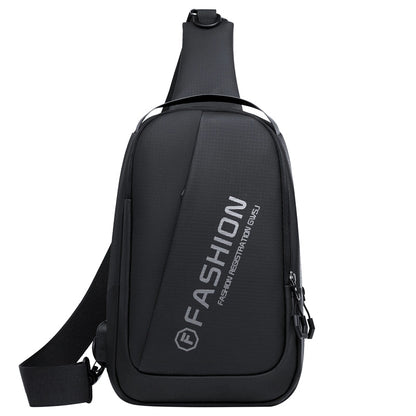 Women's Men's Solid Color Nylon Zipper Fanny Pack
