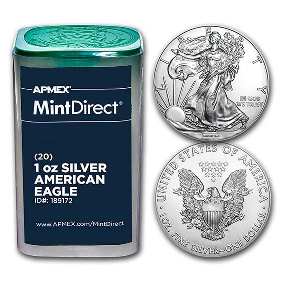 American Silver Eagles (Random Year, 20-Coin MintDirect Tube)